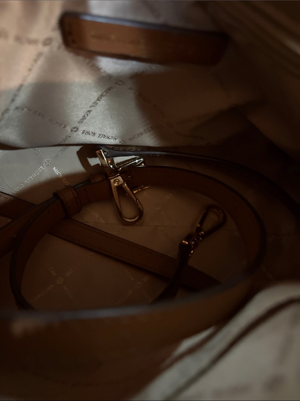 Michael Kors Brown and Cream Signature Satchel - Picture 3 of 5